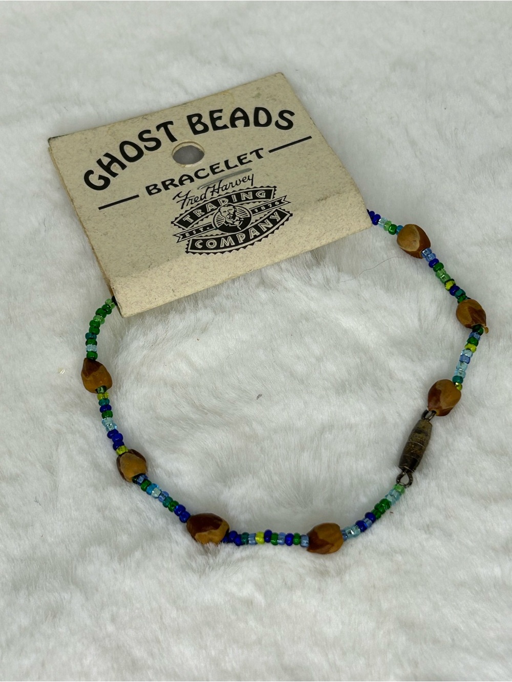 VINTAGE GHOST BEADS BRACELET